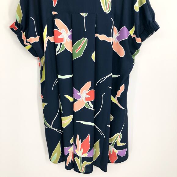 CROSBY by Mollie Burch Blue Buttoned Mini Dress - Picture 10 of 11